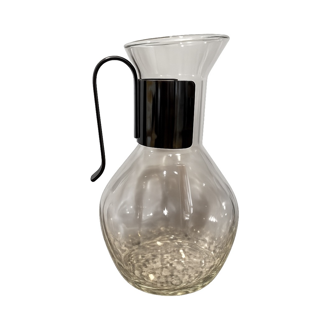 Vintage Corning Glass Coffee Carafe MCM Black Handle